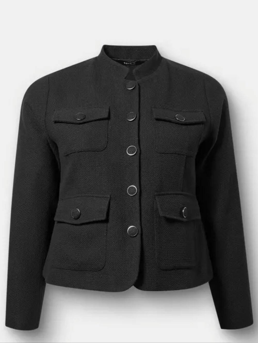 NWT Torrid Woven Pocket Jacket Utility Jacket Black Medium/Large